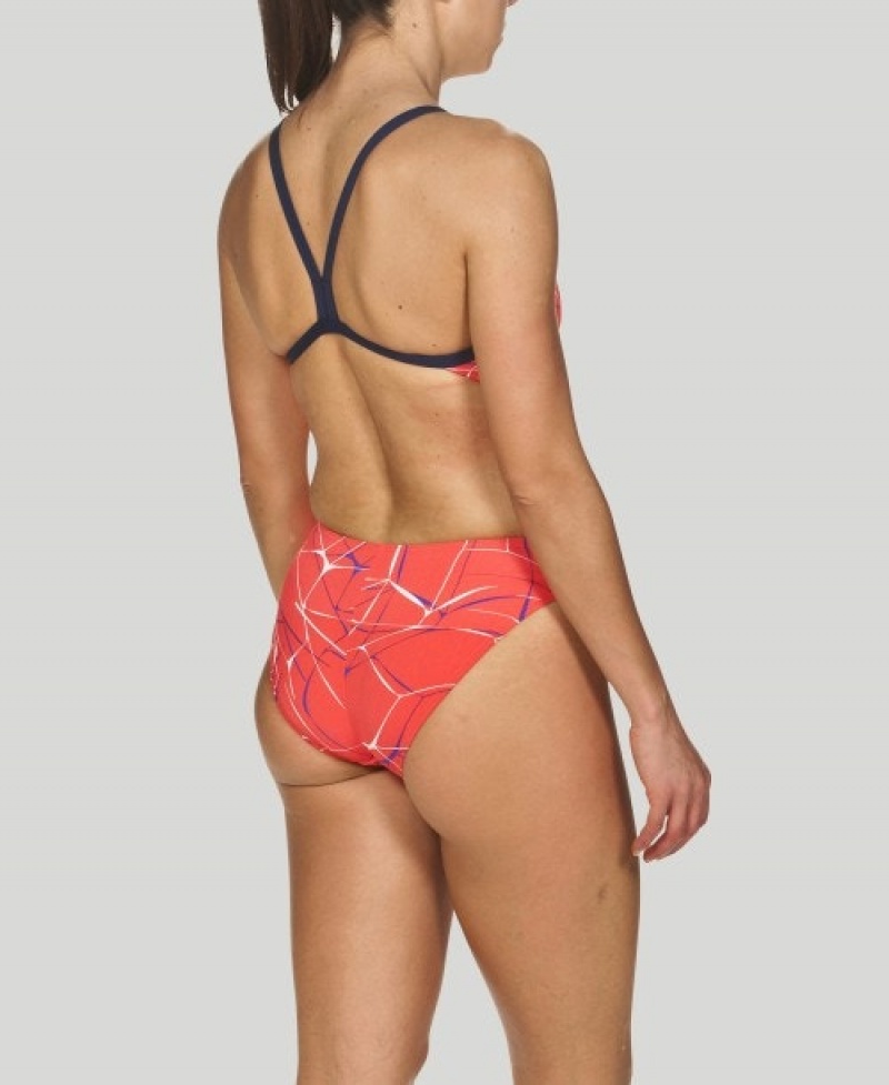 Red Arena Water Challenge Back Women's Swimsuits | 94685090