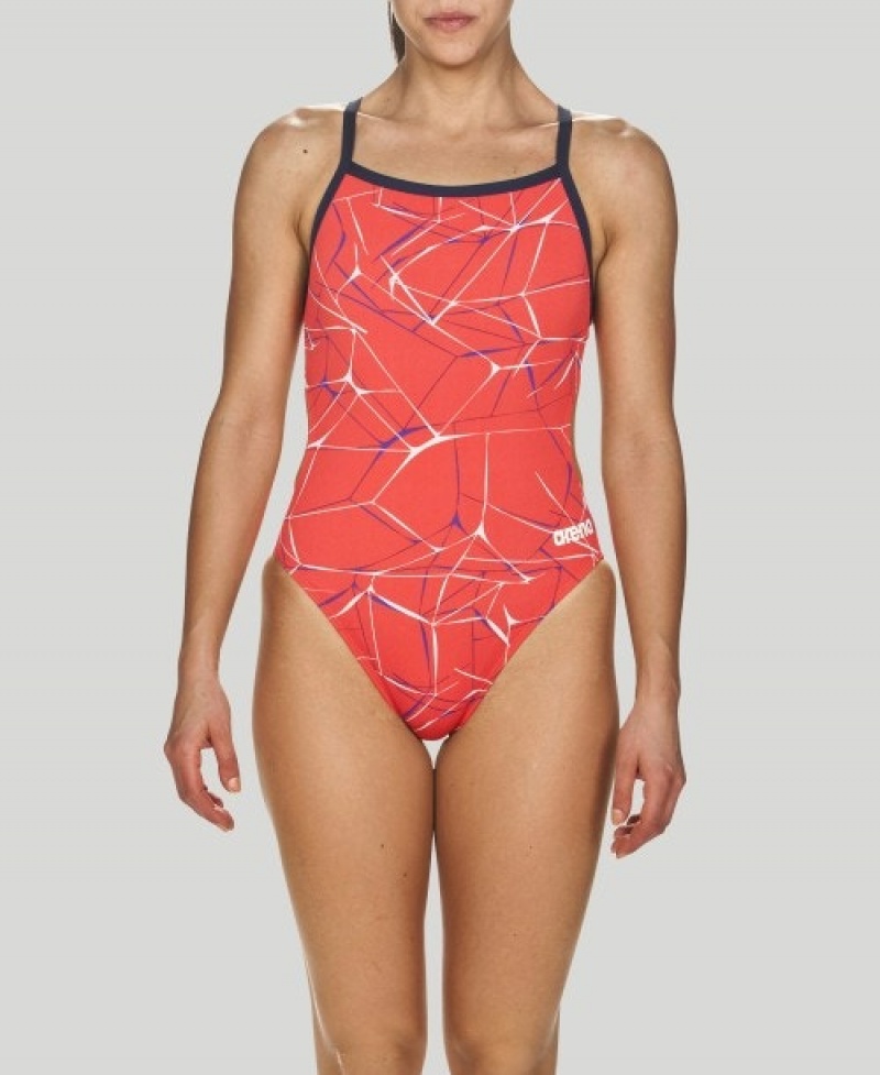 Red Arena Water Challenge Back Women's Swimsuits | 94685090