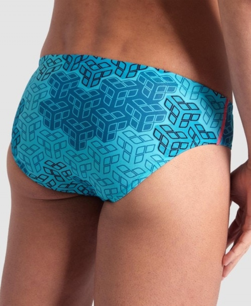 Turquoise Arena Camo Kikko Men's Briefs | 19048428