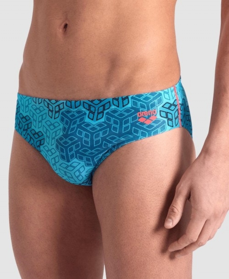 Turquoise Arena Camo Kikko Men's Briefs | 19048428