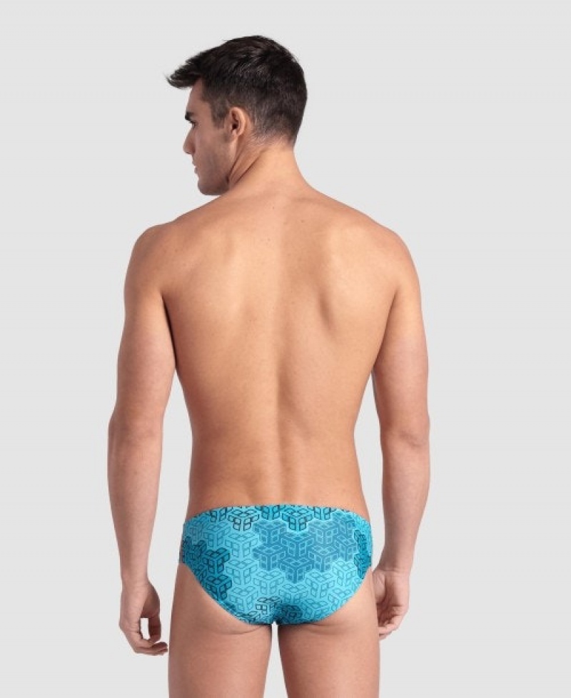 Turquoise Arena Camo Kikko Men's Briefs | 19048428