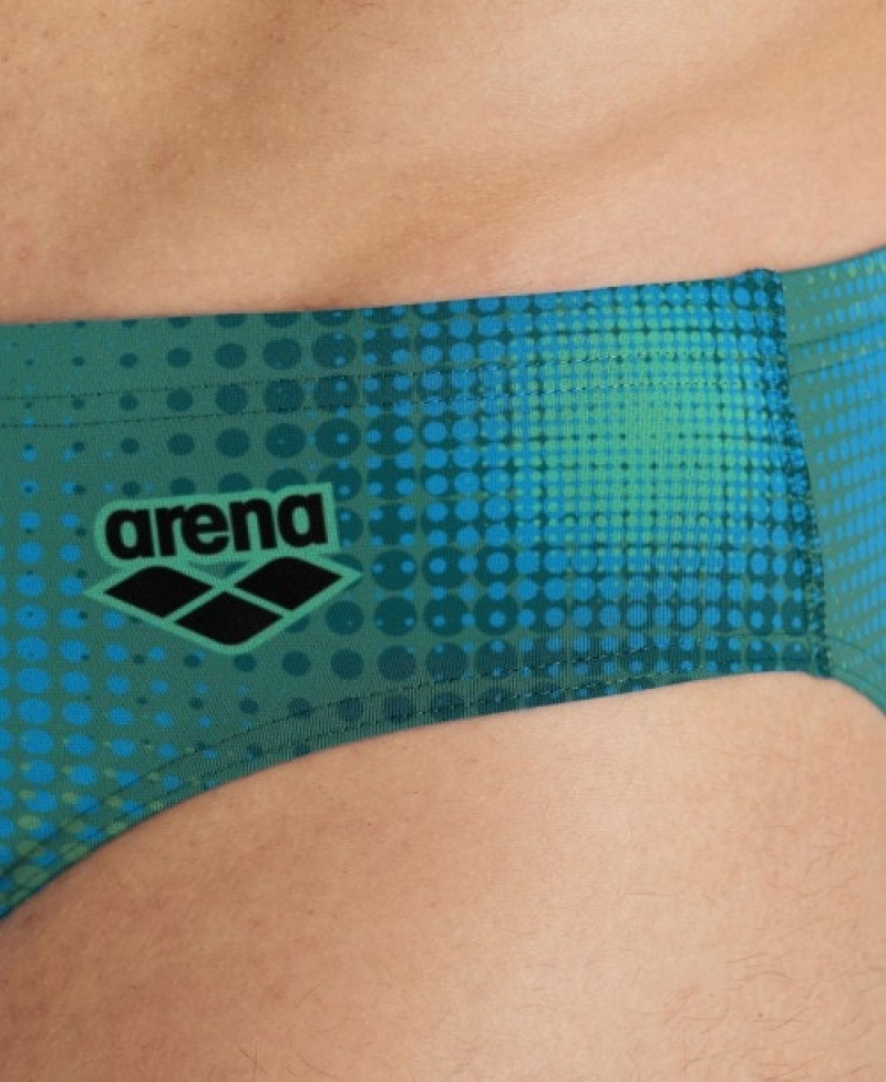 Turquoise Arena Drew Kibler Collection Men's Briefs | 42436662