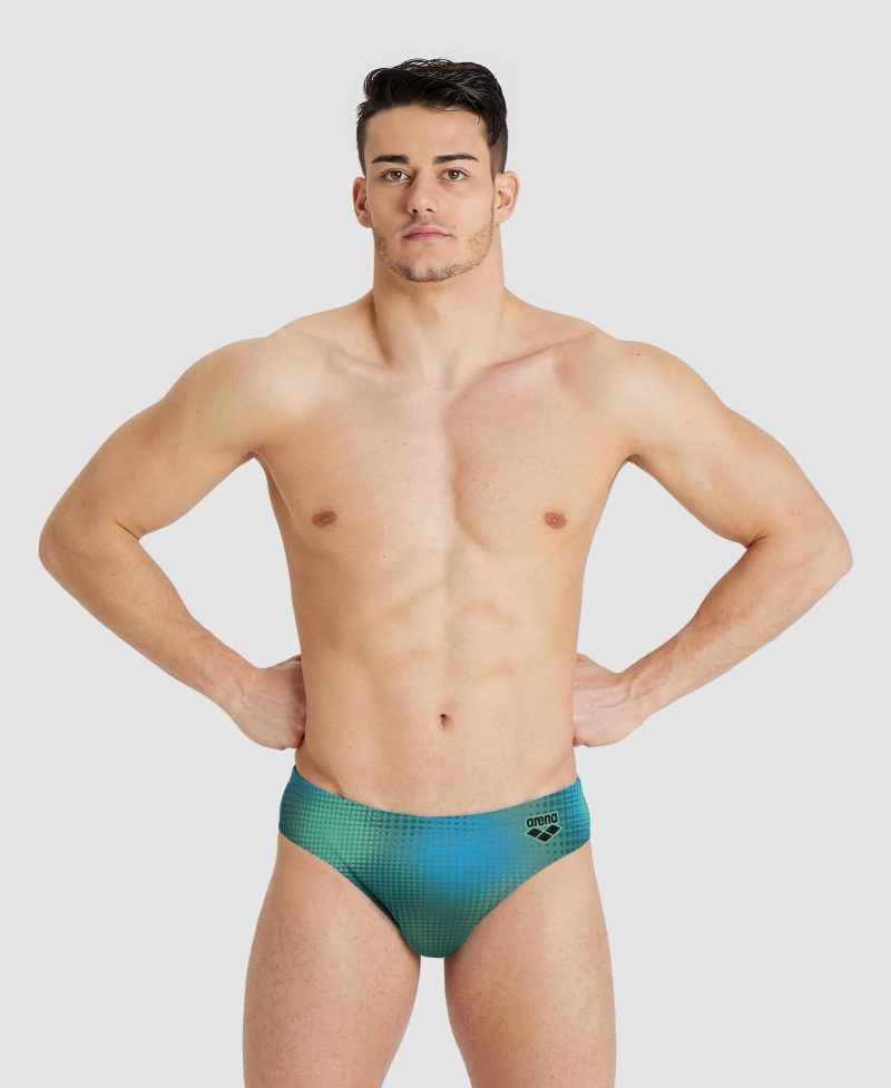 Turquoise Arena Drew Kibler Collection Men\'s Briefs | 42436662