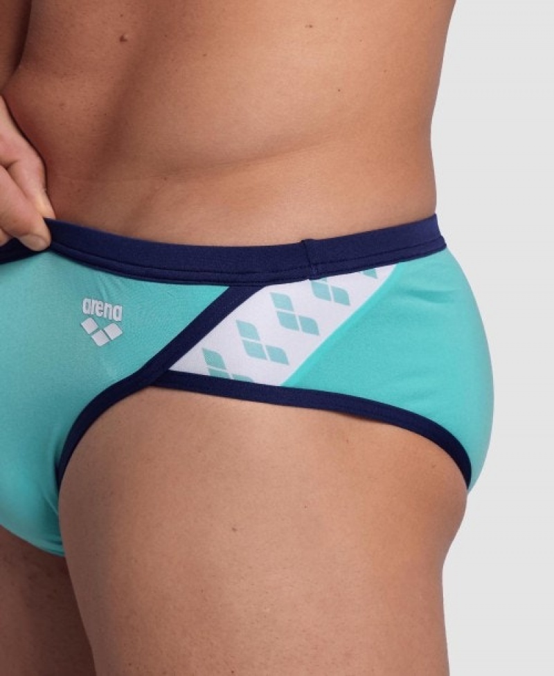 Turquoise Arena Icons Men's Briefs | 26287321