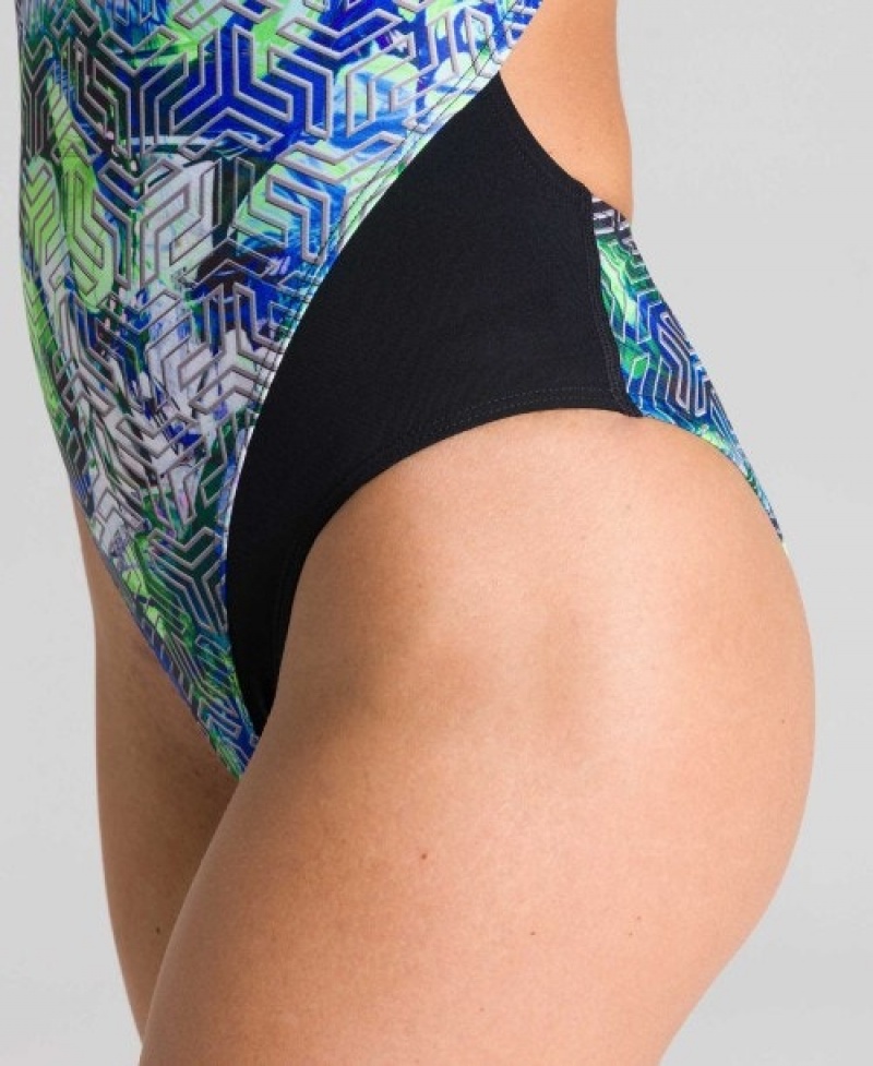 Turquoise Arena Kikko Swim Tech Back Women's Swimsuits | 25820649