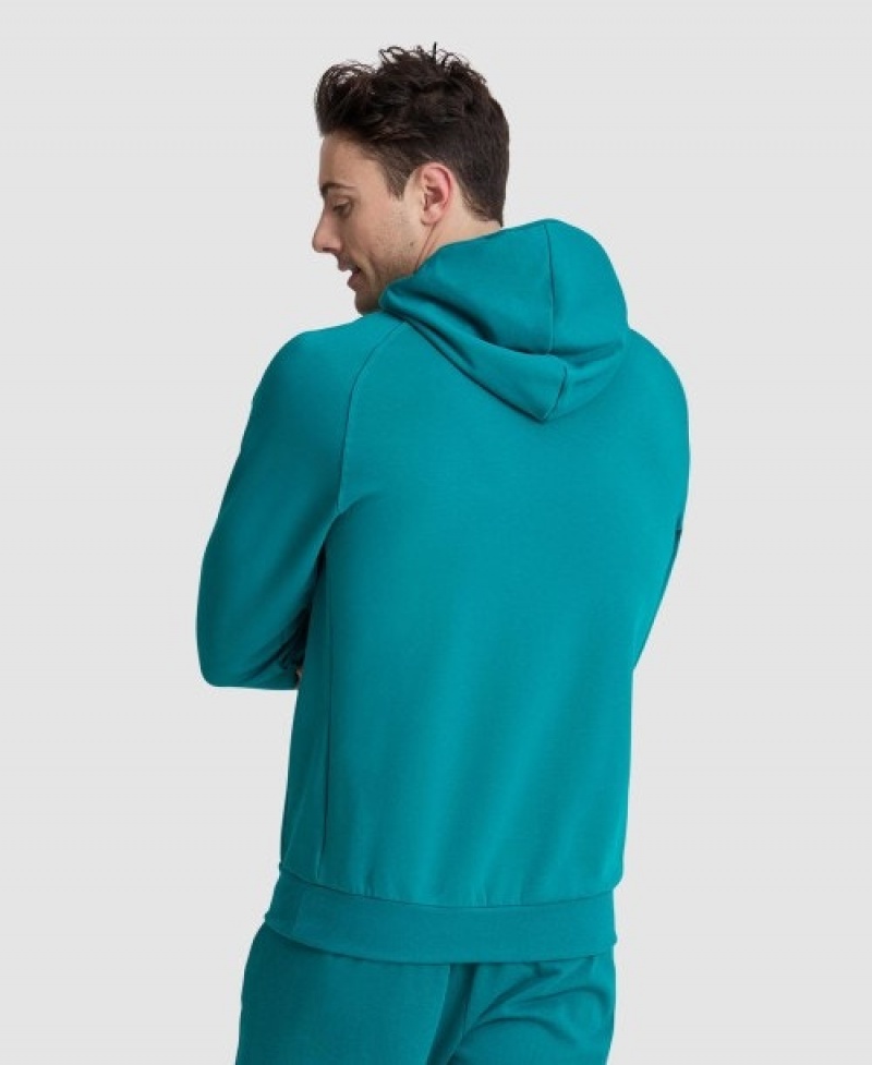 Turquoise Arena Logo Hooded Women's Sweatshirts | 39428896