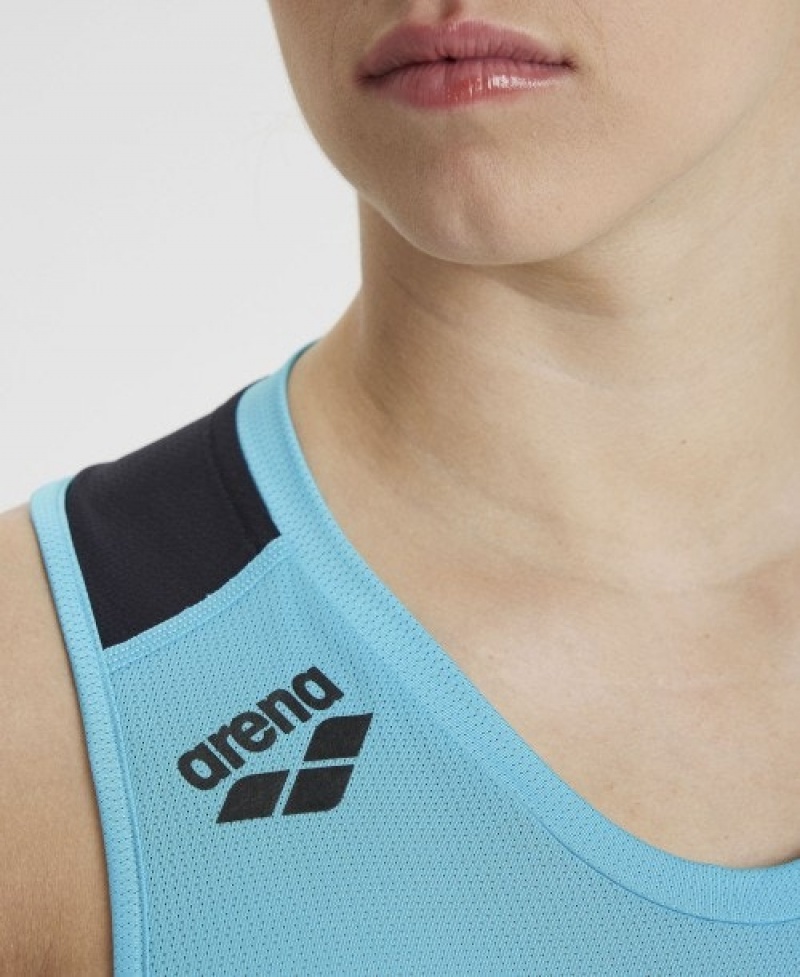 Turquoise Arena Muscle Back Women's Tank Top | 62342493