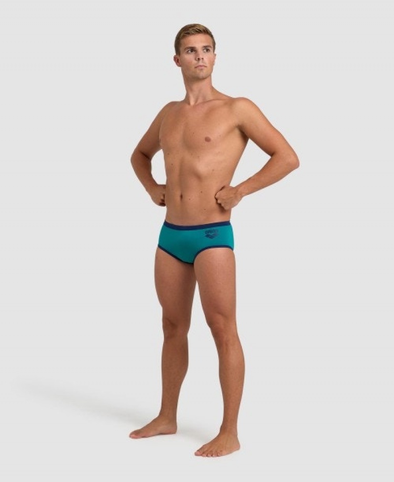 Turquoise Arena One Big Logo Men's Briefs | 29200706