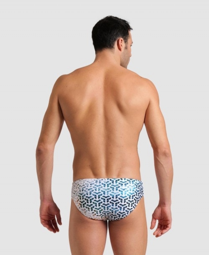 Turquoise Arena Planet Water Men's Briefs | 83405813