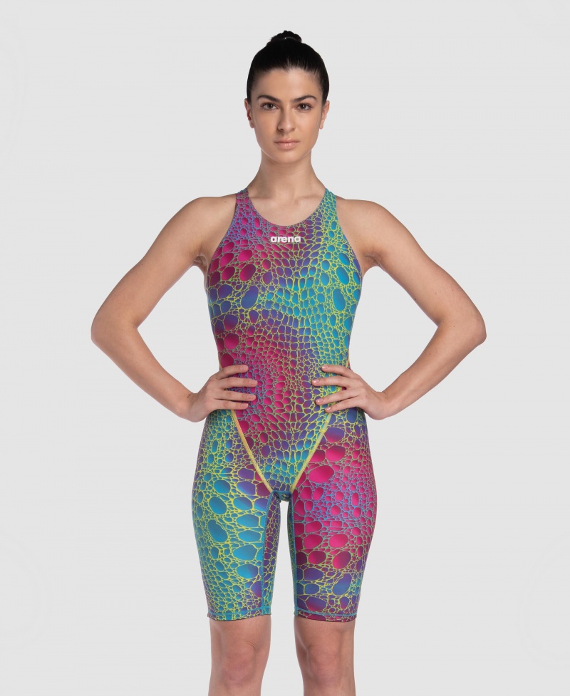 Turquoise Arena Powerskin St Next Caimano Limited Edition Open Back Women\'s Racing Suit | 87354392