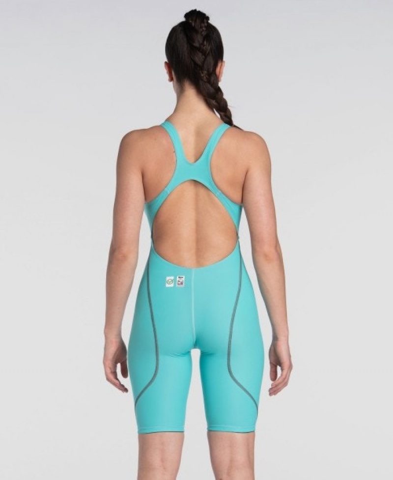 Turquoise Arena Powerskin St Next Eco Open Back Women's Racing Suit | 73025474