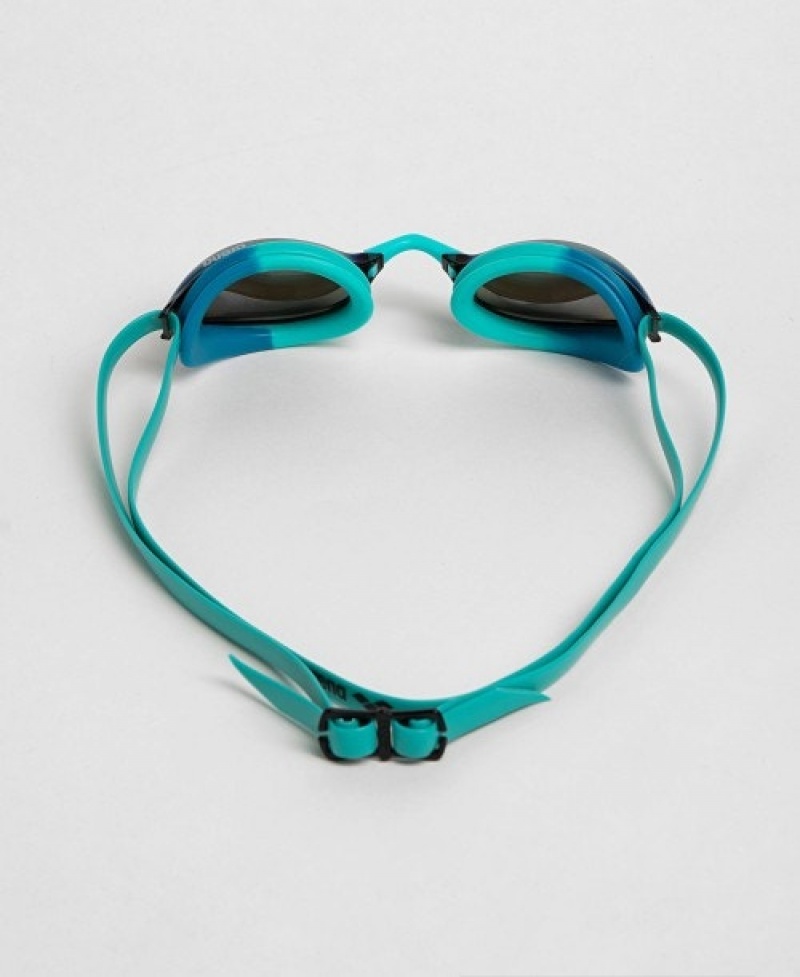 Turquoise Arena Python Mirror Men's Swimming Goggles | 9037270