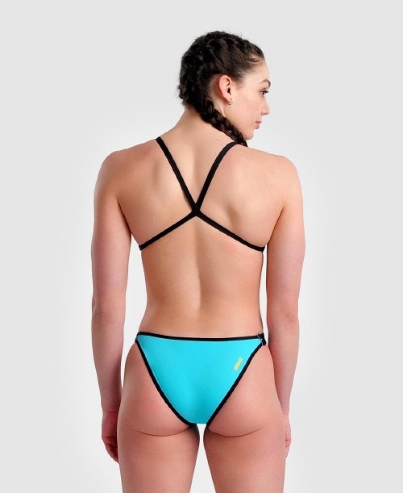 Turquoise Arena Rule Breaker Hooked Reversible Women's Swimsuits | 68104429