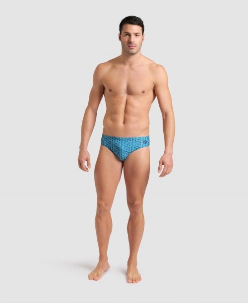 Turquoise Arena Starfish Men's Briefs | 32864752