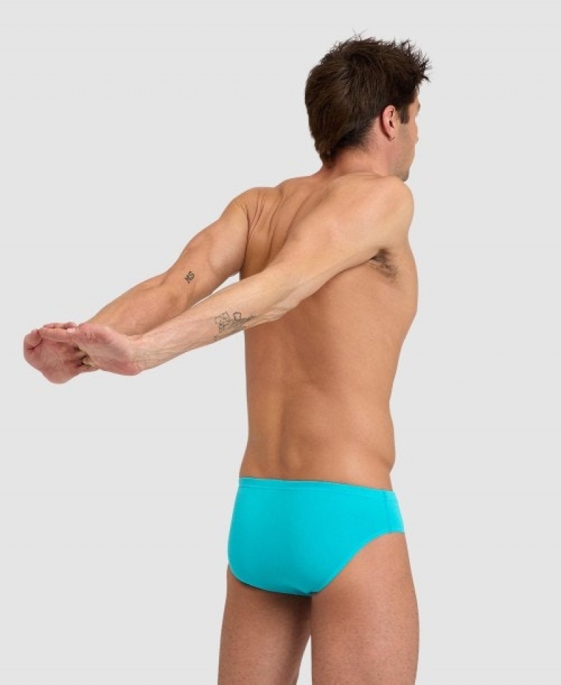 Turquoise Arena Team Solid Men's Briefs | 86604690