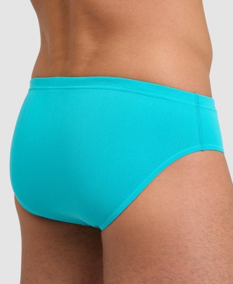 Turquoise Arena Team Solid Men's Briefs | 86604690