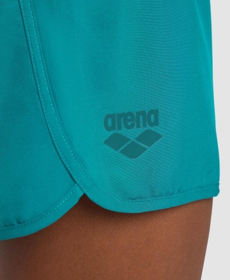 Turquoise Arena Team Solid Women's Shorts | 72495633