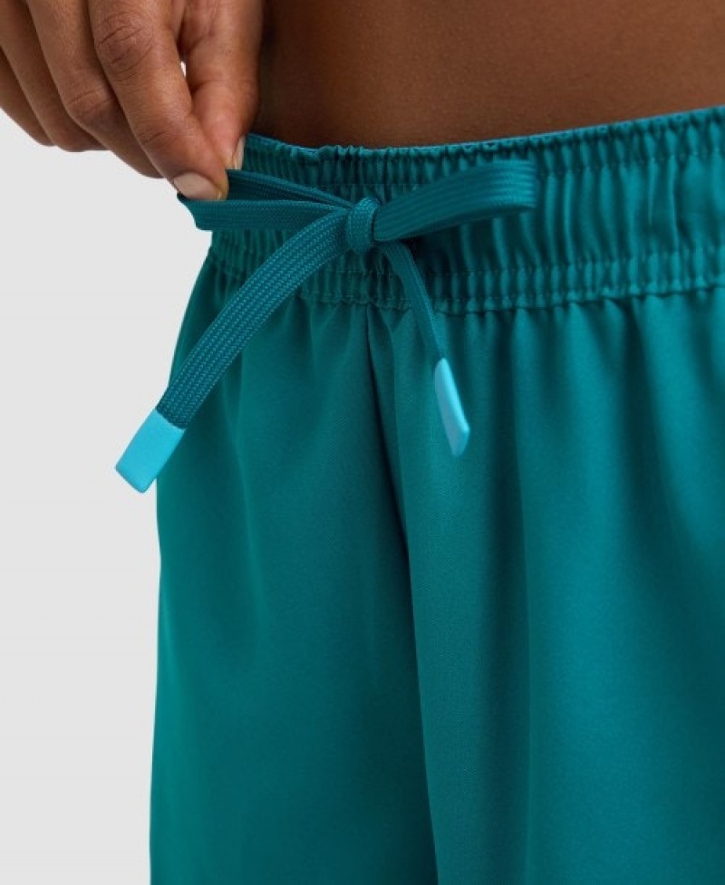 Turquoise Arena Team Solid Women's Shorts | 72495633