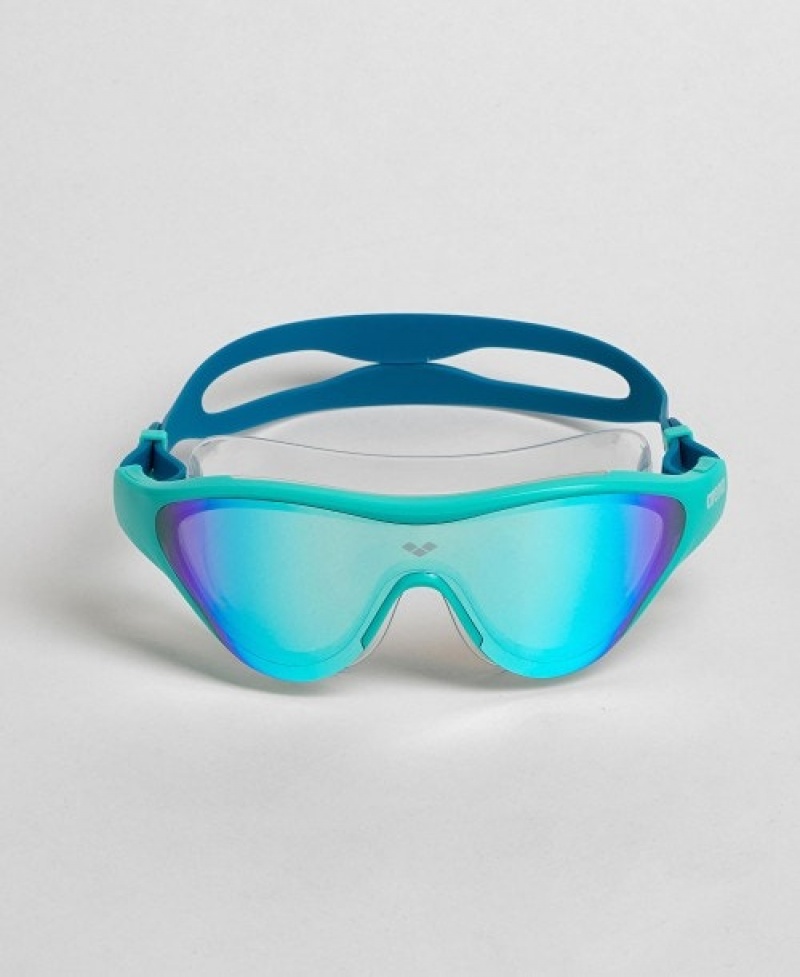 Turquoise Arena The One Mirror Mask Men's Swimming Goggles | 77120816