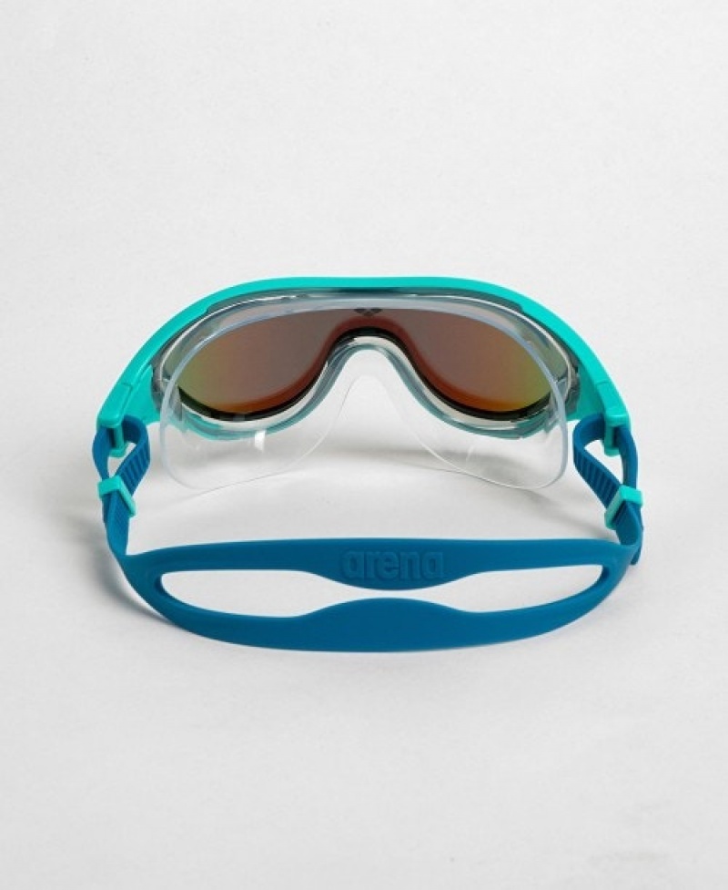 Turquoise Arena The One Mirror Mask Men's Swimming Goggles | 77120816