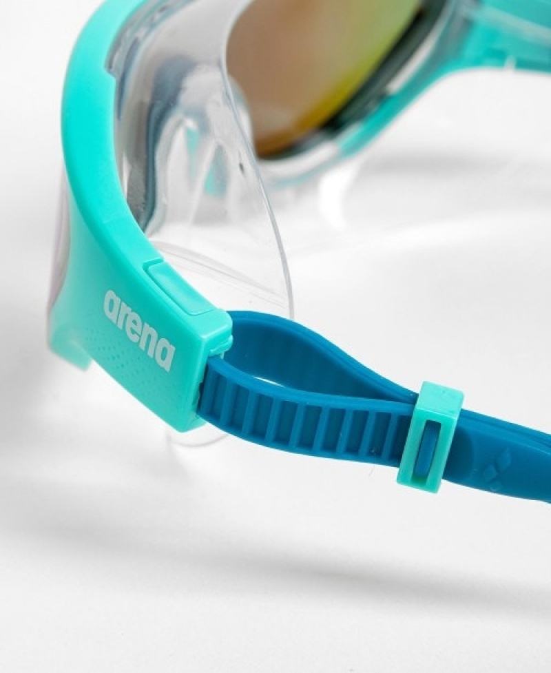 Turquoise Arena The One Mirror Mask Men's Swimming Goggles | 77120816