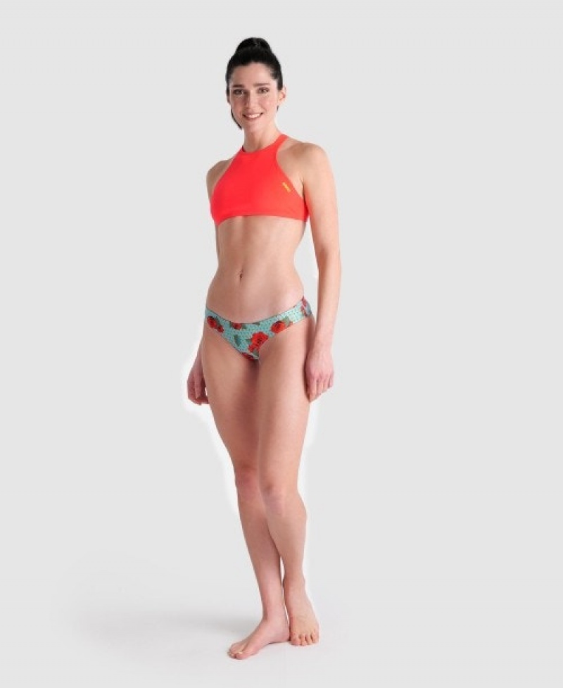 Turquoise Arena Unique Women's Bikini Bottoms | 17785989