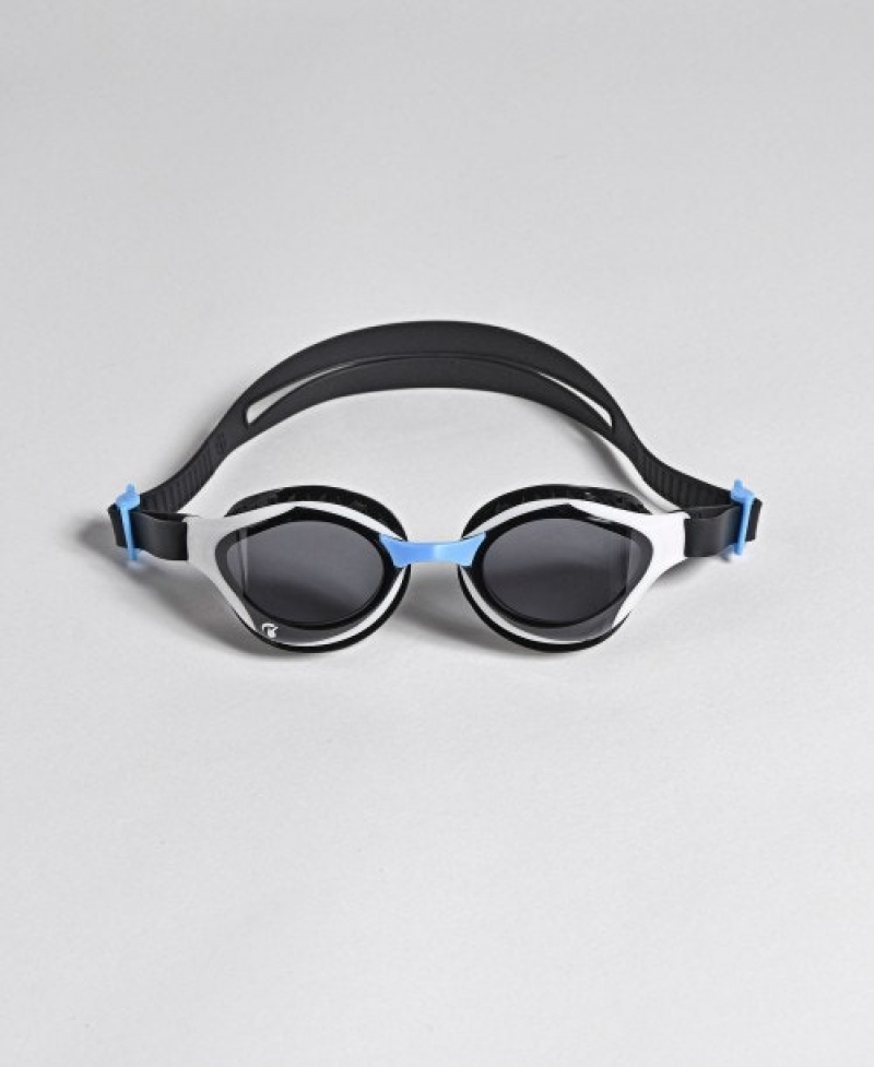 White Arena Air Bold Swipe Men's Swimming Goggles | 5846198