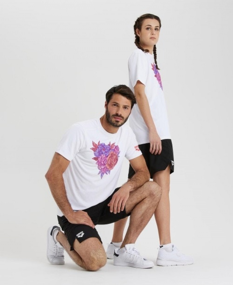 White Arena Breast Cancer Men's T Shirts | 79694989