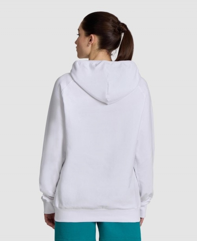 White Arena Planet Water Men's Hoodie | 22678091