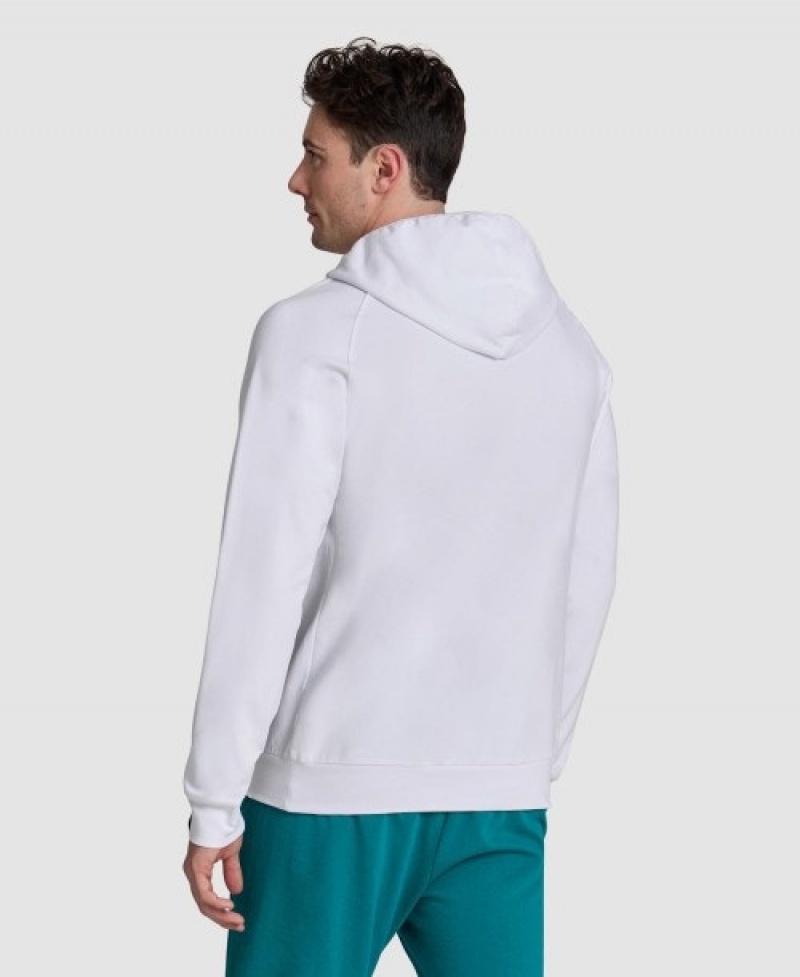 White Arena Planet Water Men's Hoodie | 22678091