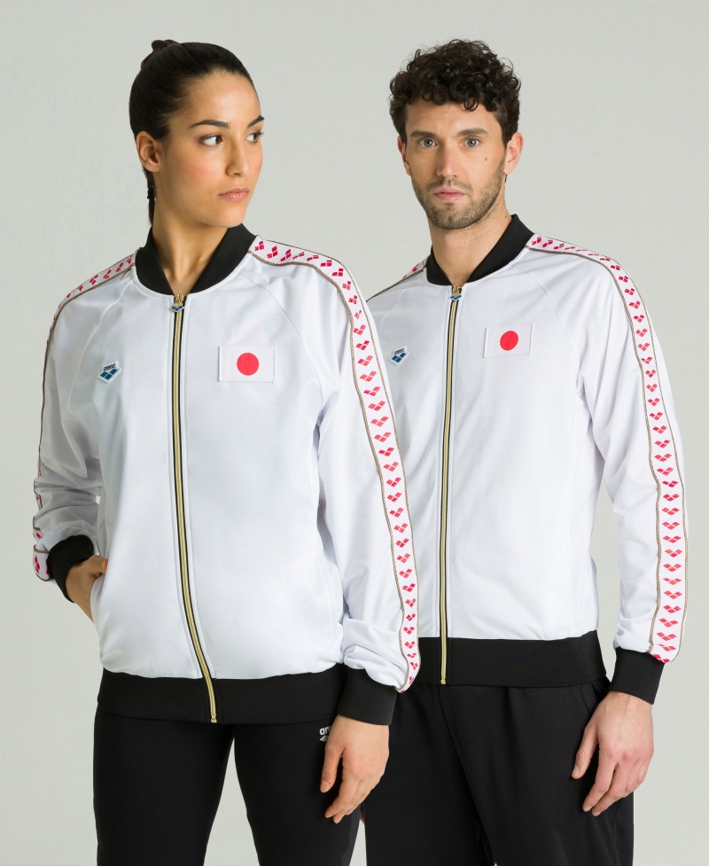 White Arena Relax Iv Nations Team Women's Jackets | 47709823