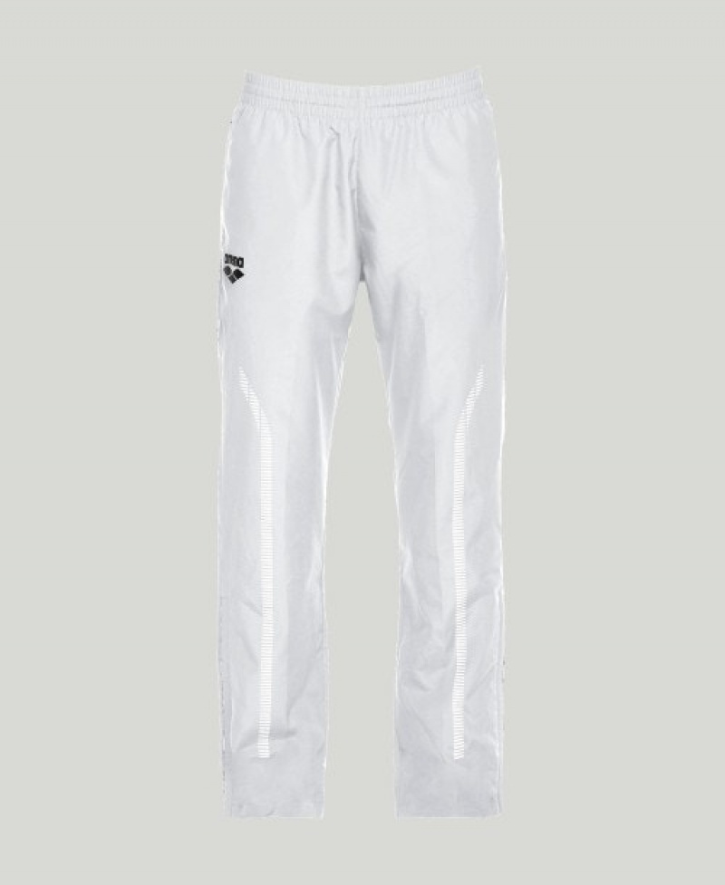 White Arena Team Line Warm-up Men's Pants | 59457086