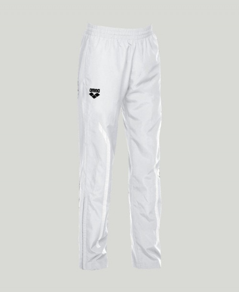 White Arena Team Line Warm-up Men's Pants | 59457086