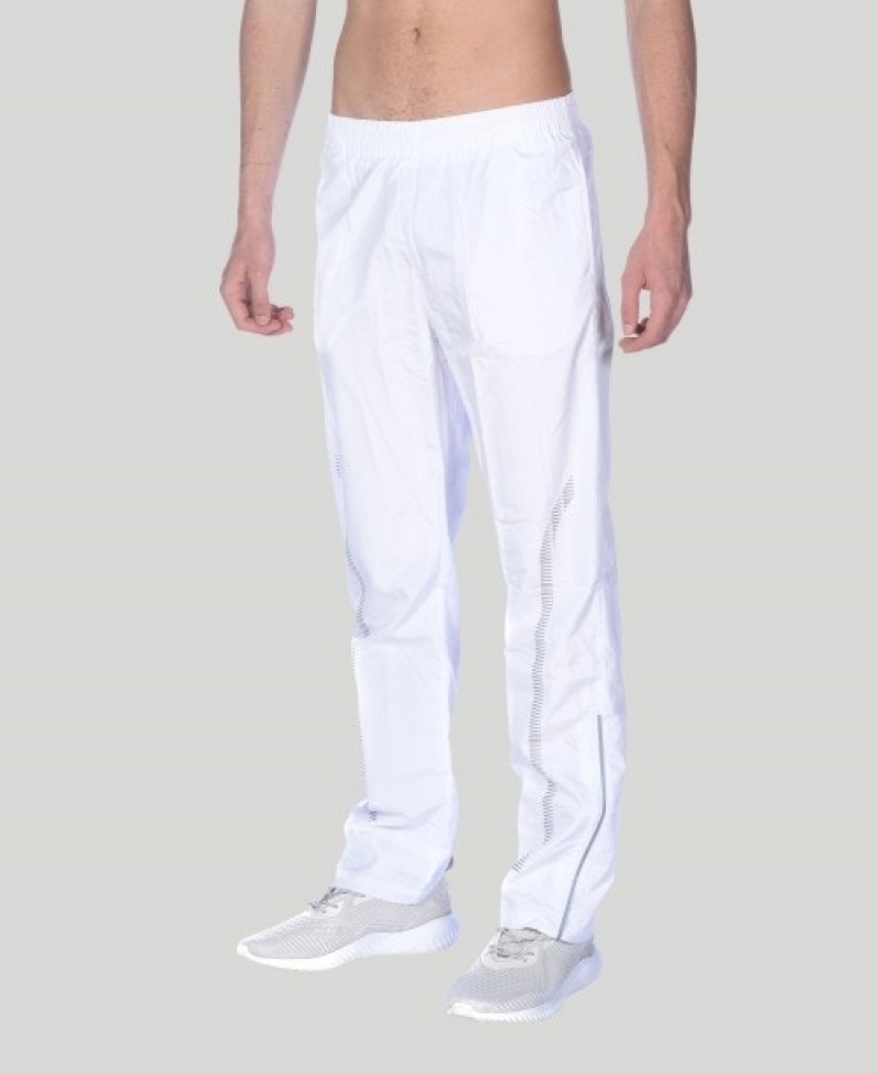 White Arena Team Line Warm-up Men's Pants | 59457086