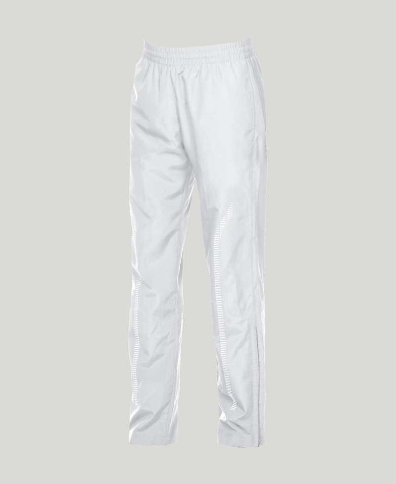 White Arena Team Line Warm-up Women\'s Pants | 41241582