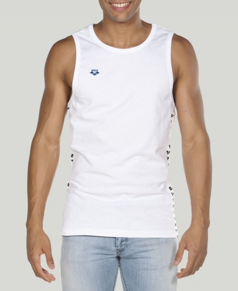 White Arena Team Men's Tank Top | 98881091