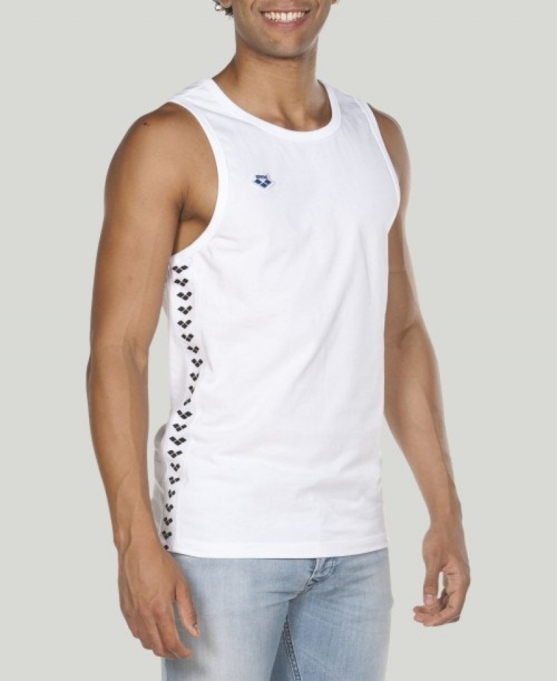 White Arena Team Men's Tank Top | 98881091