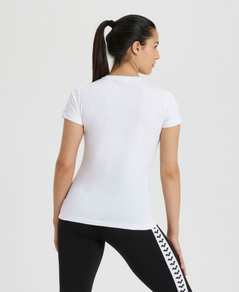 White Arena Team S/S Women's T Shirts | 24448841