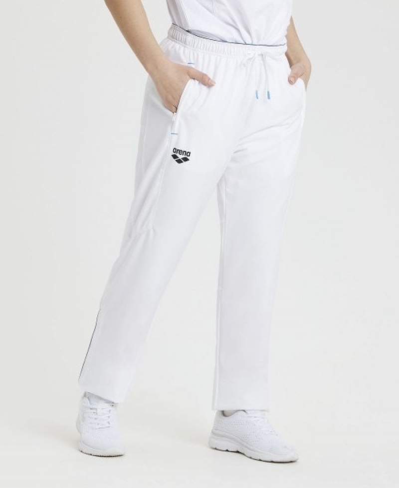 White Arena Team Sports Panel Women's Pants | 8172802