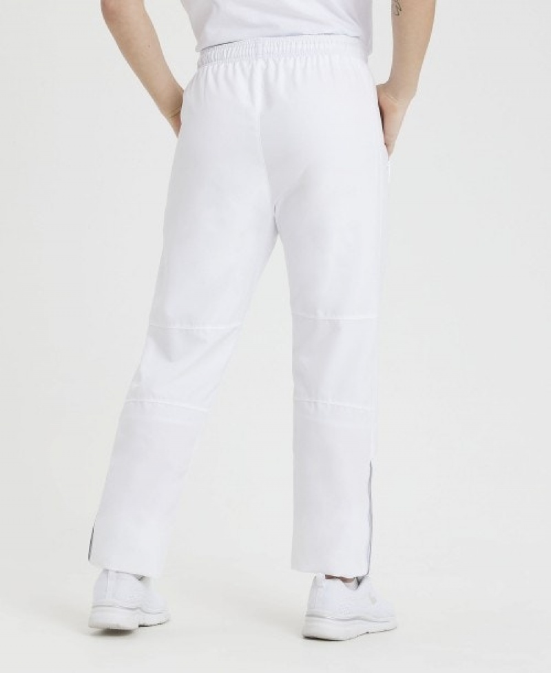 White Arena Team Sports Panel Women's Pants | 8172802