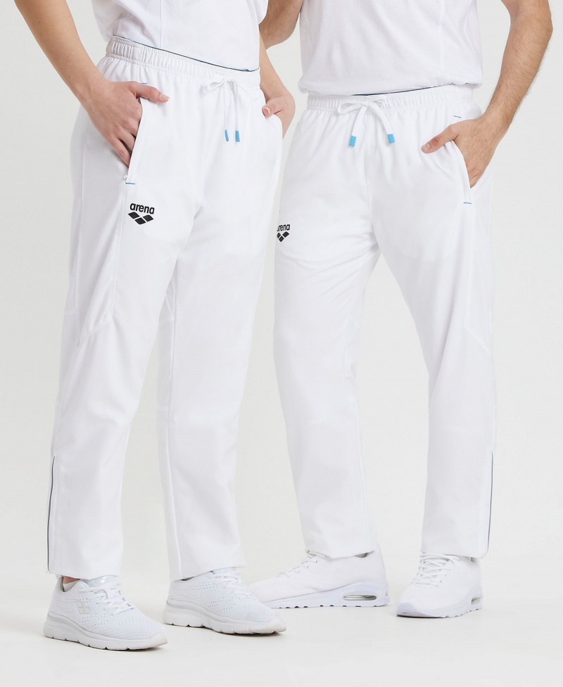 White Arena Team Sports Panel Women\'s Pants | 8172802