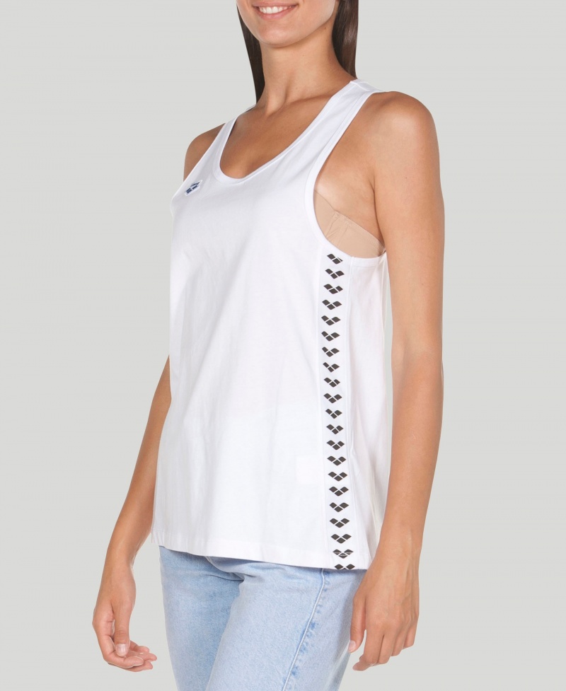 White Arena Team Women\'s Tank Top | 68058917