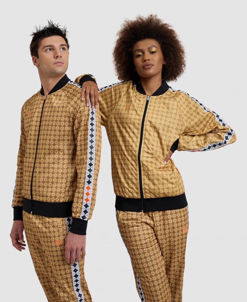 Yellow Arena 50th Anniversary Gold Relax Iv Men\'s Jackets | 34639138