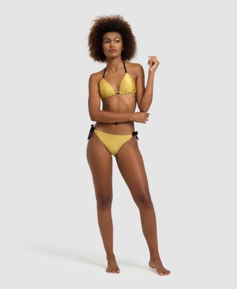 Yellow Arena 50th Anniversary Triangle Women's Bikini Tops | 68339423