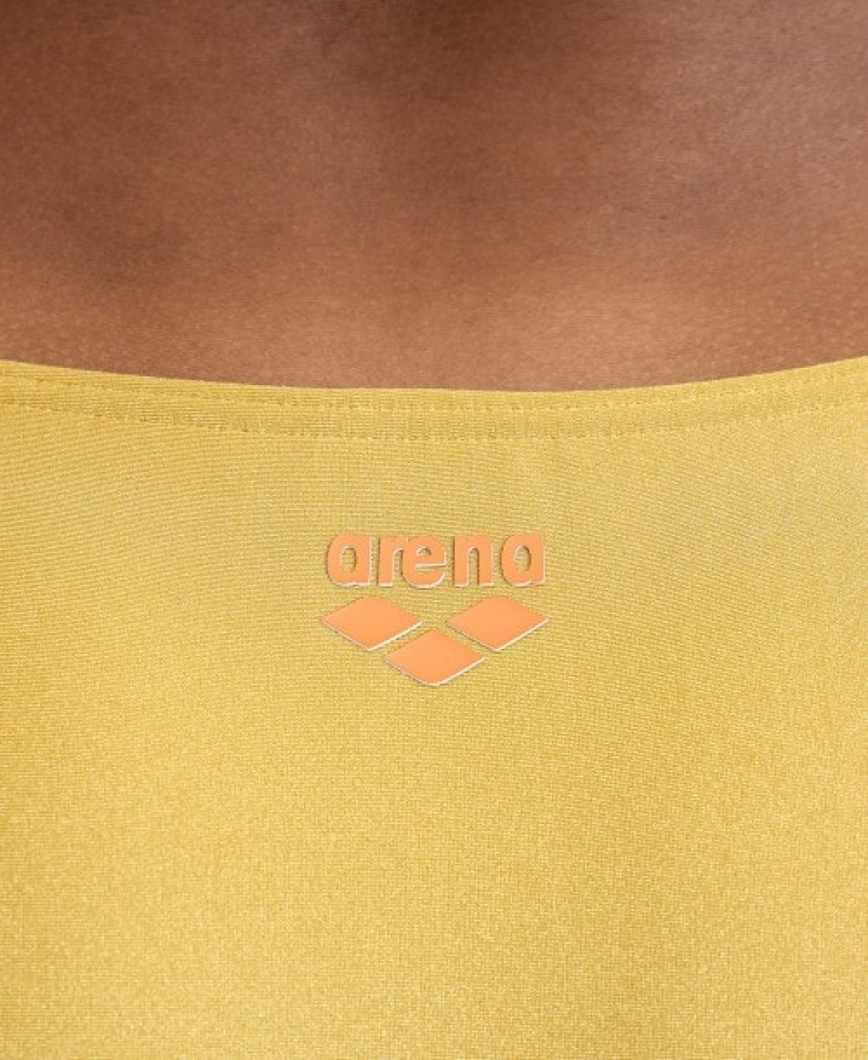 Yellow Arena 50th Anniversary Triangle Women's Bikini Tops | 68339423