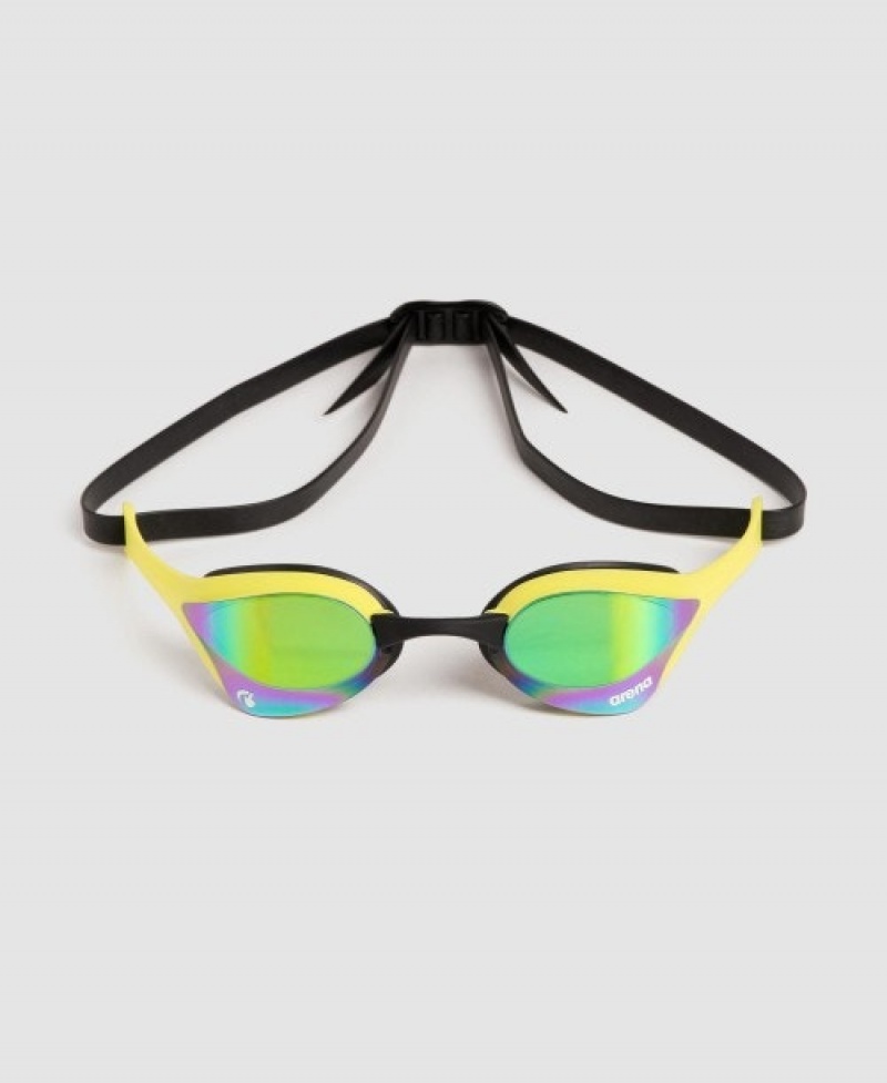 Yellow Arena Cobra Ultra Swipe Mirror Men's Swimming Goggles | 60403921