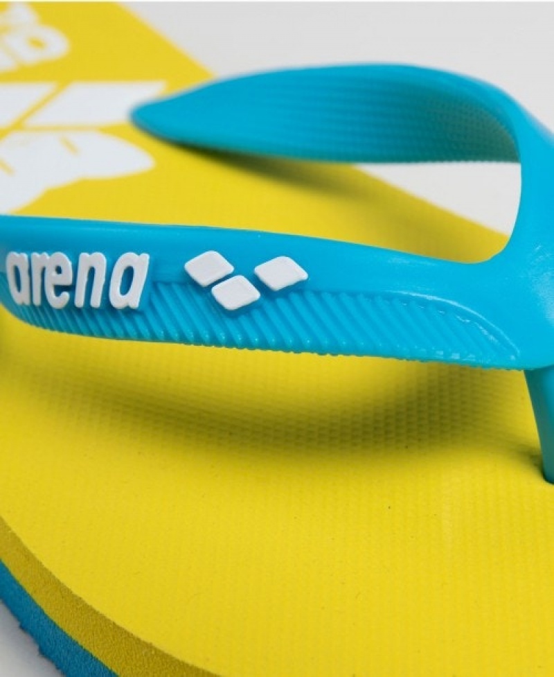 Yellow Arena Flip Flops Junior Men's Flip Flops | 50672365