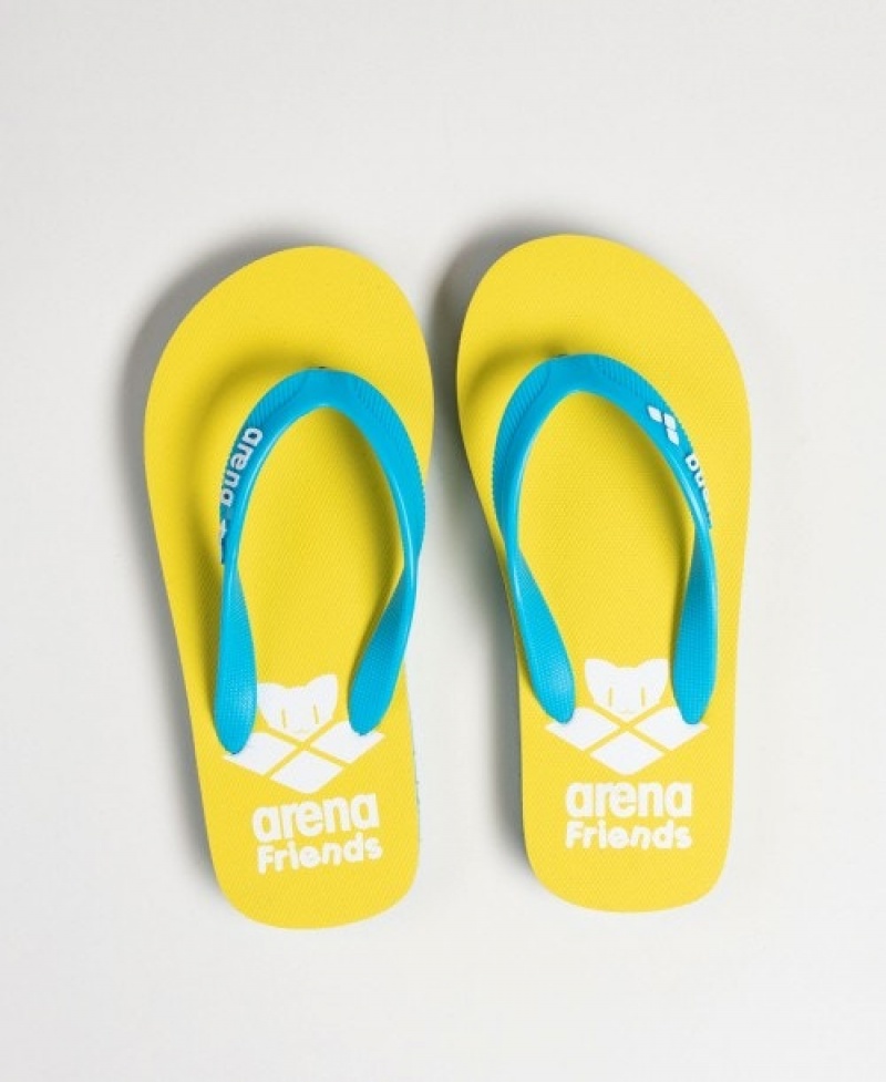 Yellow Arena Flip Flops Junior Men's Flip Flops | 50672365