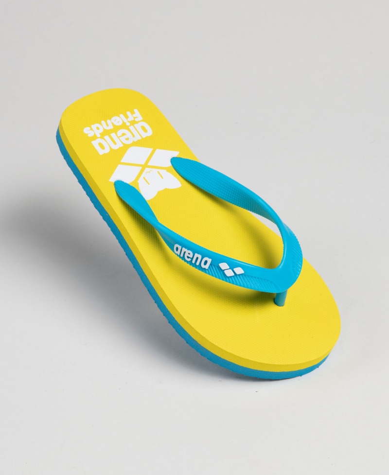 Yellow Arena Flip Flops Junior Men\'s Flip Flops | 50672365