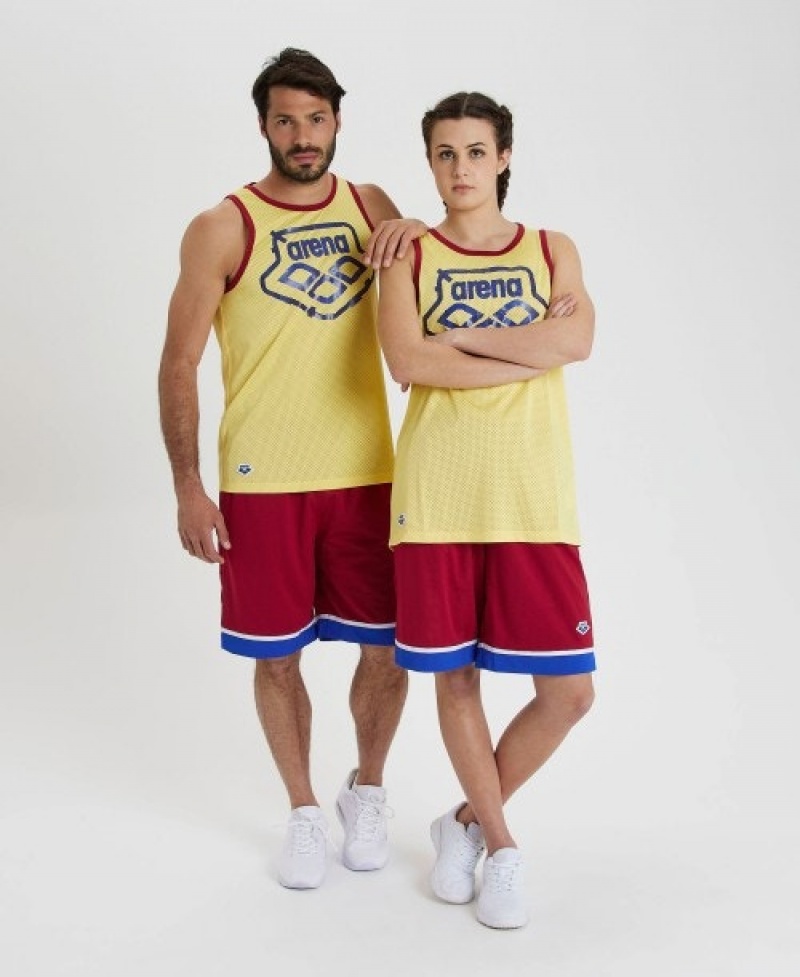 Yellow Arena Icons Mesh Men's Tank Top | 47519980